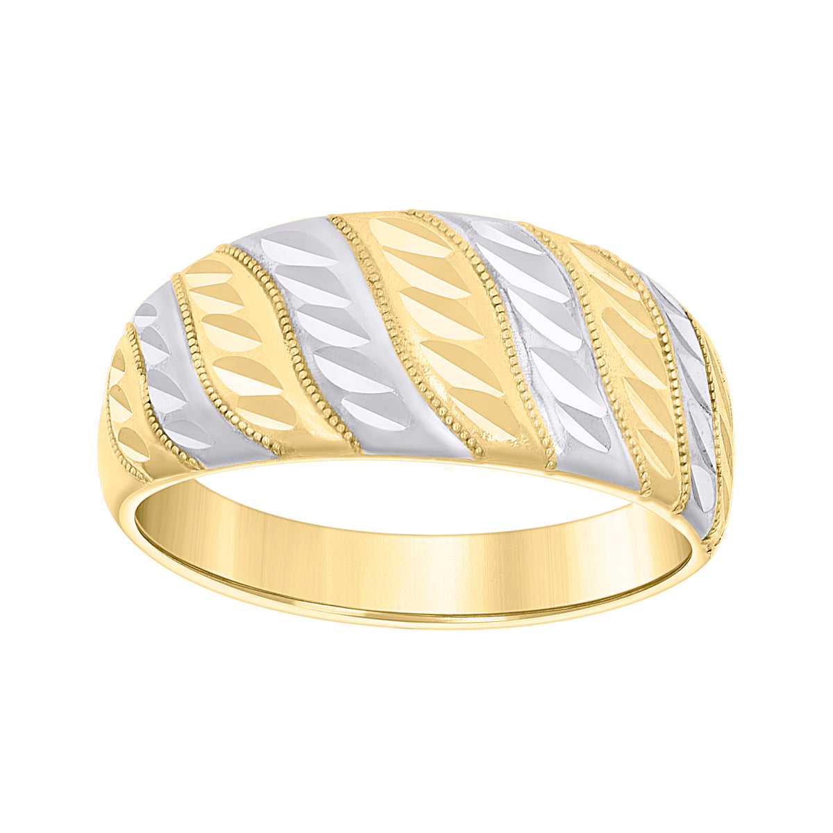 10K Two-tone Gold Womens Fashion Ring
