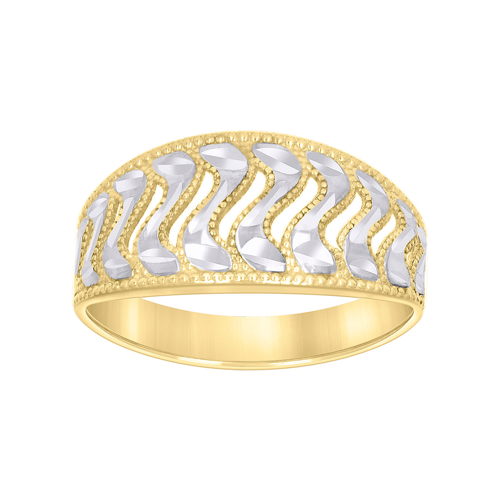 10K Two-tone Gold Womens Fashion Ring