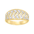 10K Two-tone Gold Womens Fashion Ring