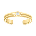 10K Yellow Gold Womens Cubic-Zirconia Fashion Toe Ring