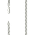 925 Silver Hollow Franco Chain Silver 4.2mm-7