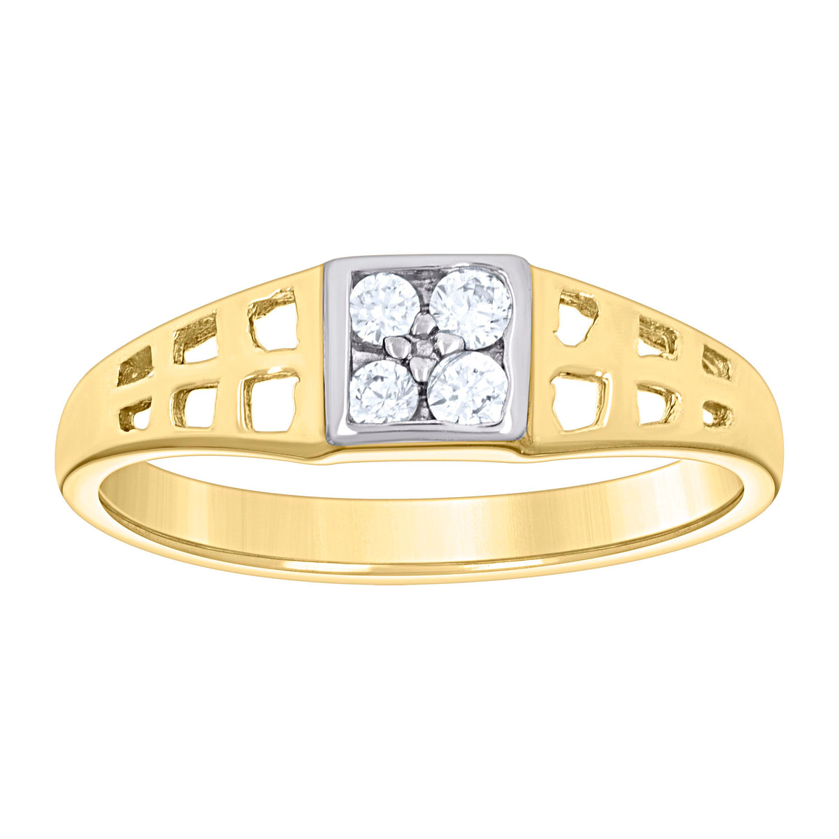 14K Gold Cubic Zirconia Baby Ring