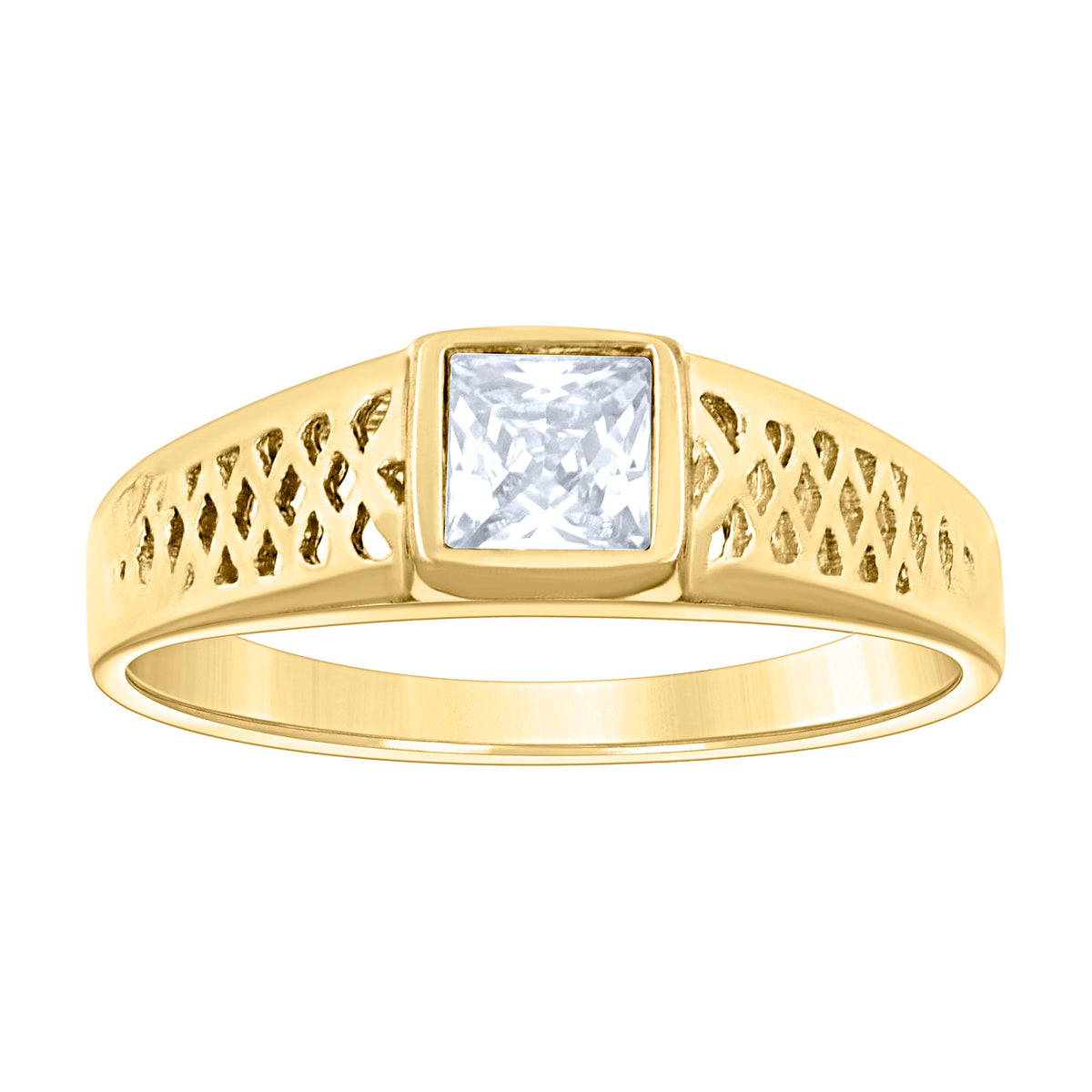 14K Gold Cubic Zirconia Baby Ring