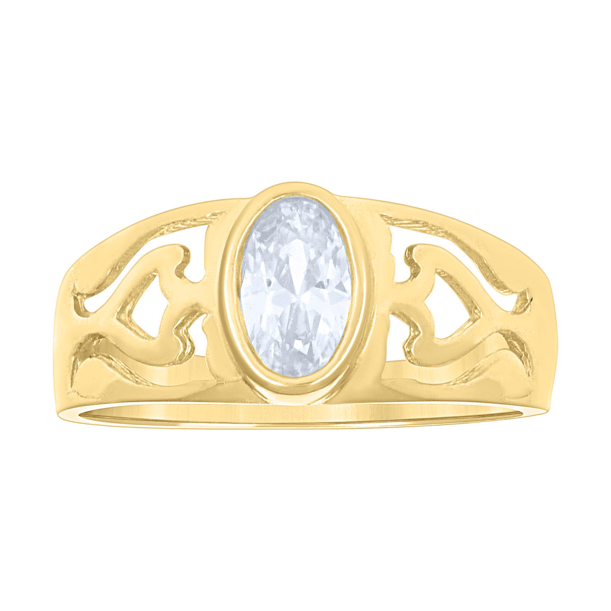 14K Gold Cubic Zirconia Baby Ring