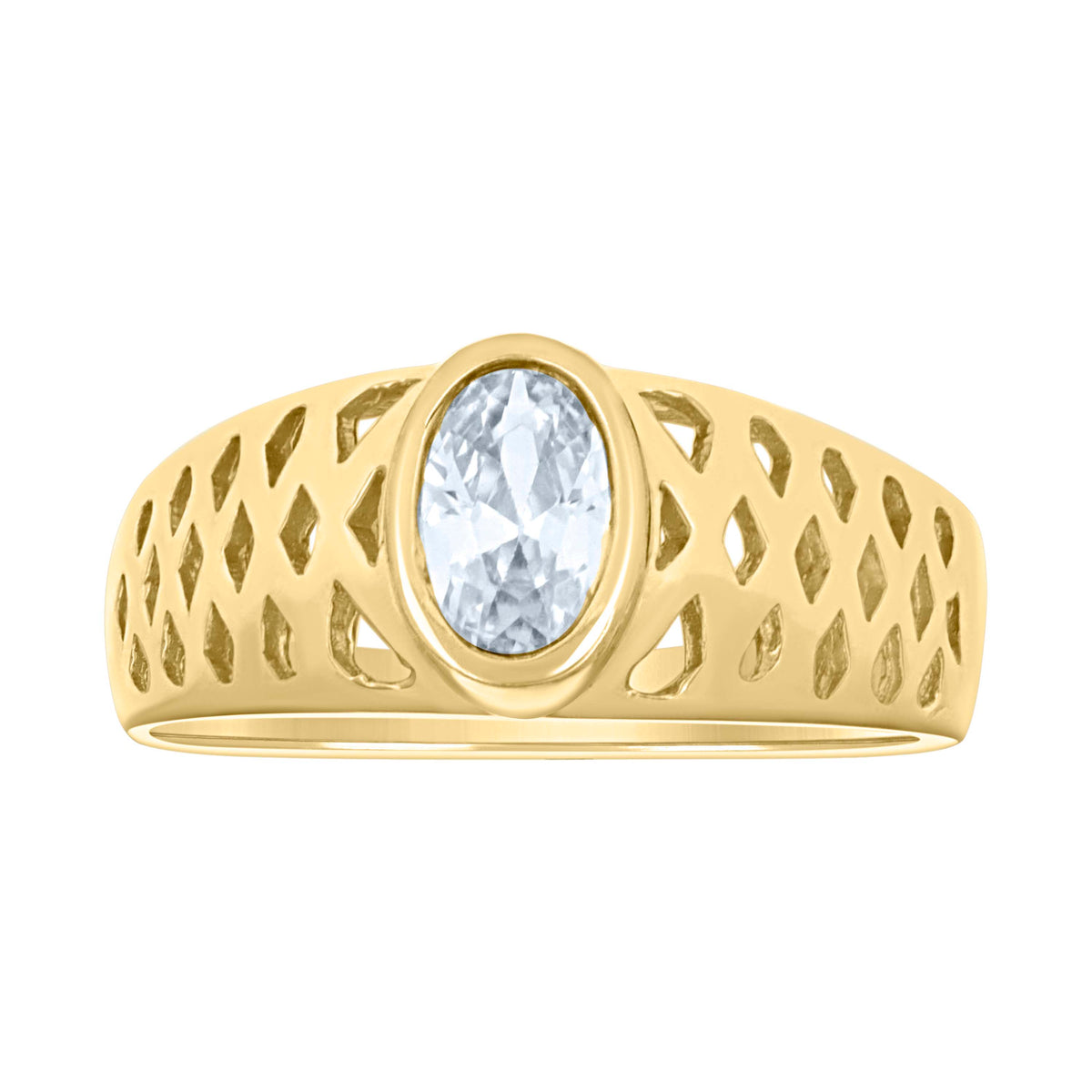 14K Gold Cubic Zirconia Baby Ring