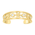 14K Gold Cubic Zirconia Toe Ring