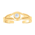 14K Gold Cubic Zirconia Toe Ring