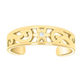 14K Gold Cubic Zirconia Toe Ring