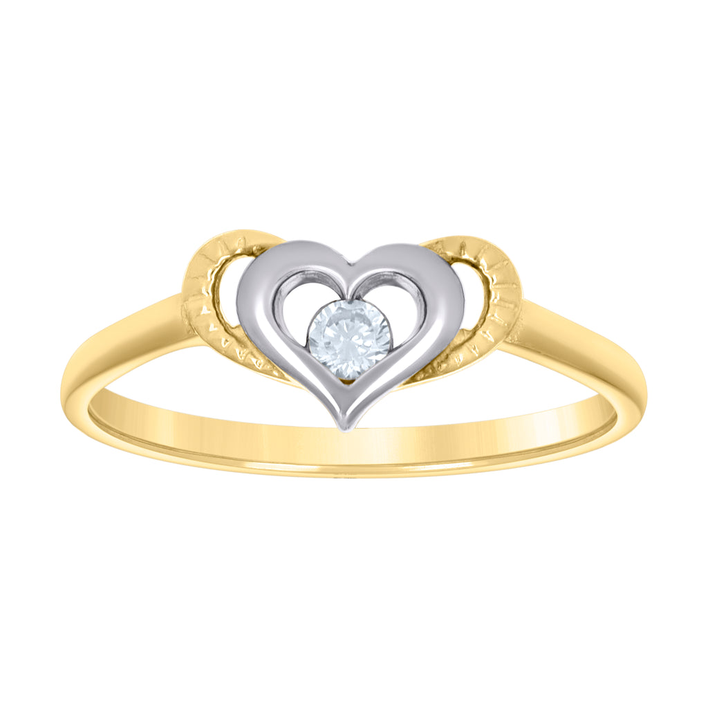 14K Gold Cubic Zirconia Ring