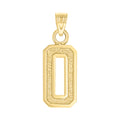 14K Gold Pendant Number "0"