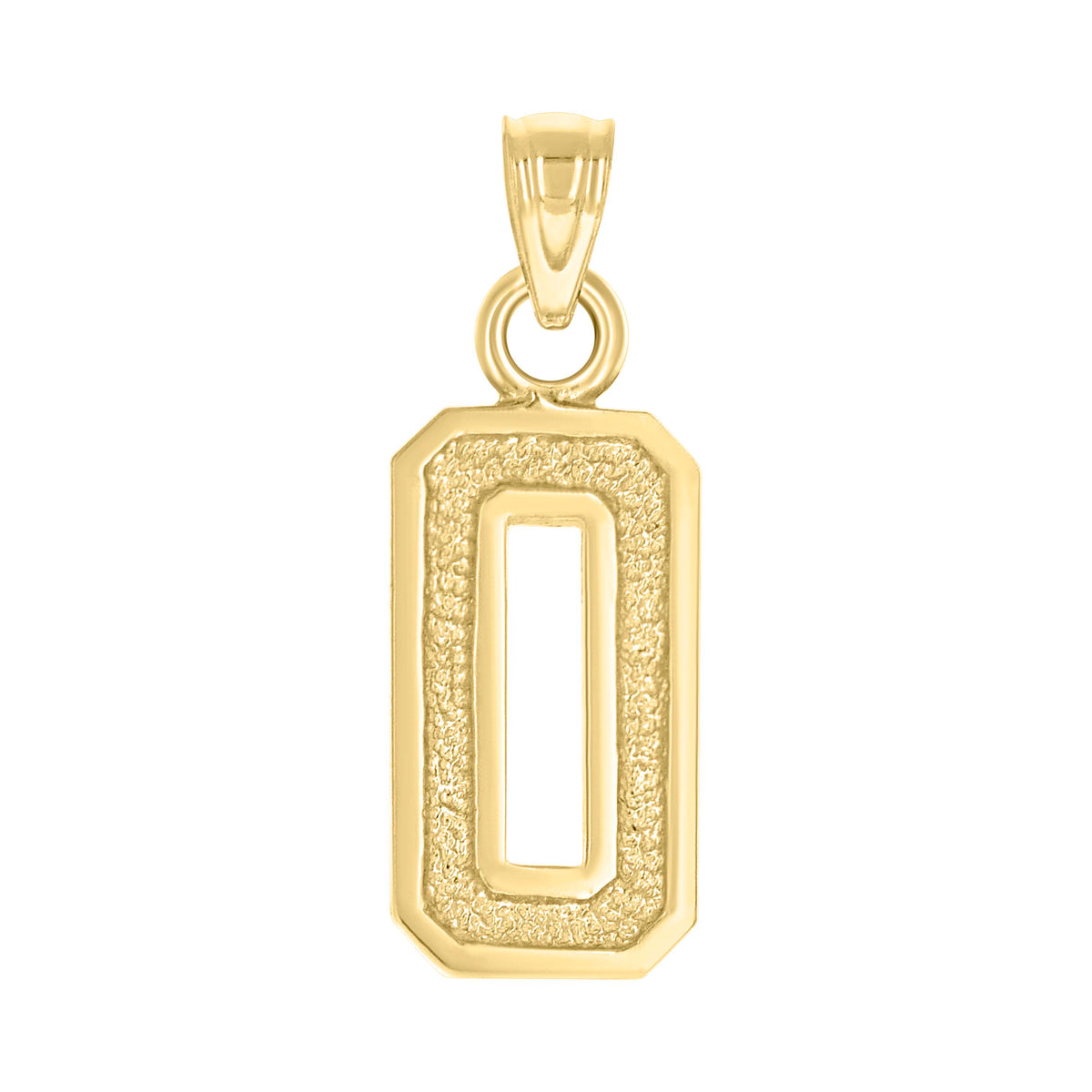 14K Gold Pendant Number "0"