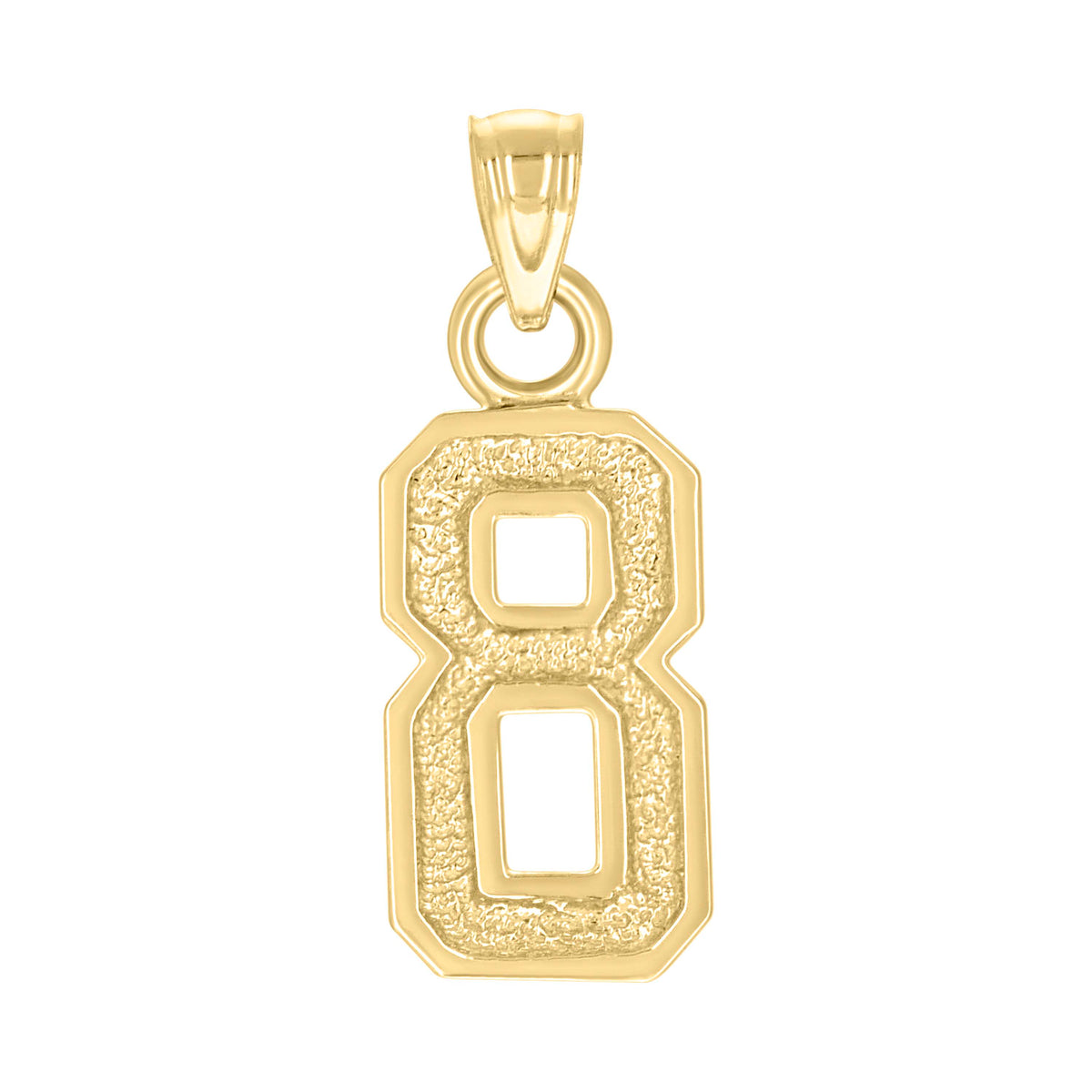14K Gold Pendant Number "8"