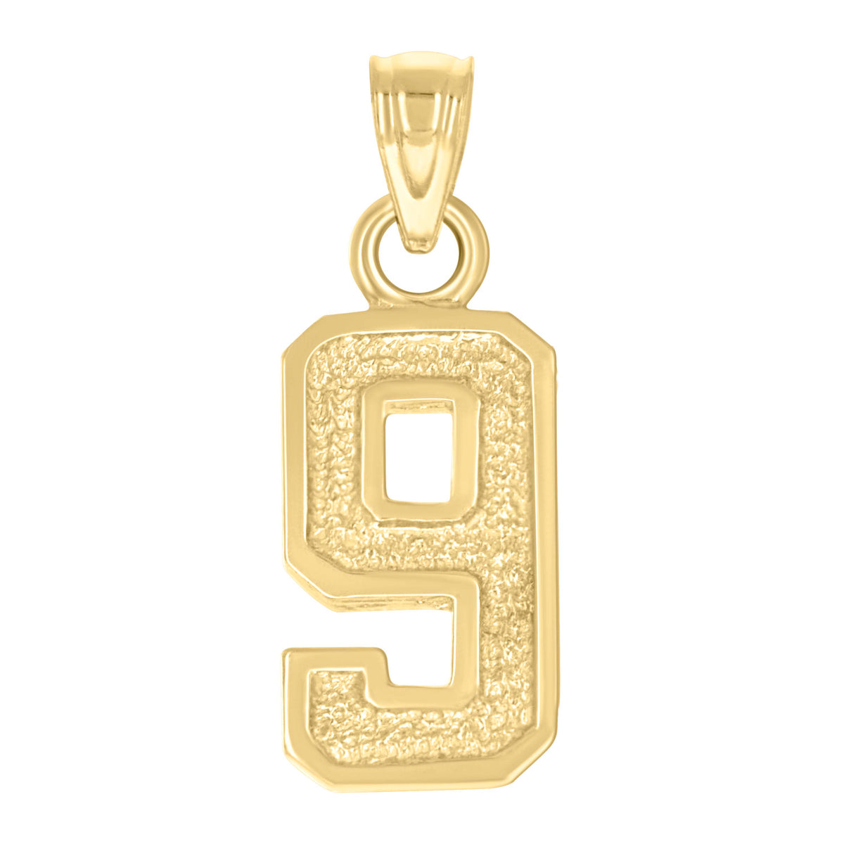 14K Gold Pendant Number "9"