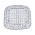 925 Sterling Silver Mens 4.01ct Moissanite Square Head Fashion Ring