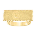 10K Yellow Gold Mens Dollar Bill Currency Ring
