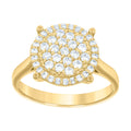 10K Yellow Gold Womens Cubic-Zirconia Engagement Ring