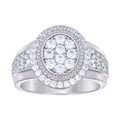 925 Sterling Silver Mens Cubic-Zirconia Fashion Ring Size 9