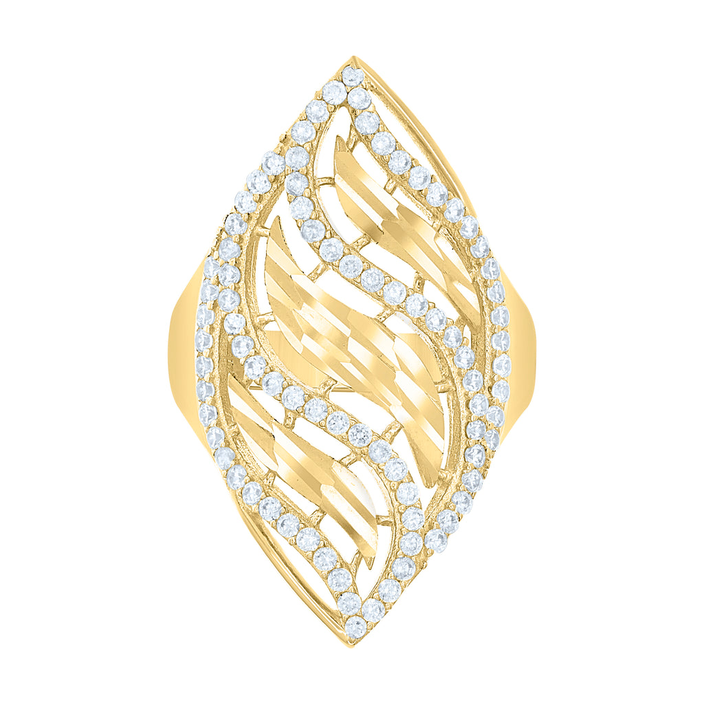 14K Gold Cubic Zirconia Ring