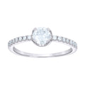 925 Sterling Silver Womens 0.67ct Moissanite Engagement Ring Size 6