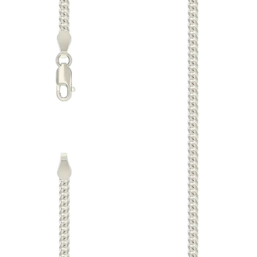 925 Silver Solid Miami Cuban Chain 2.5mm-20"