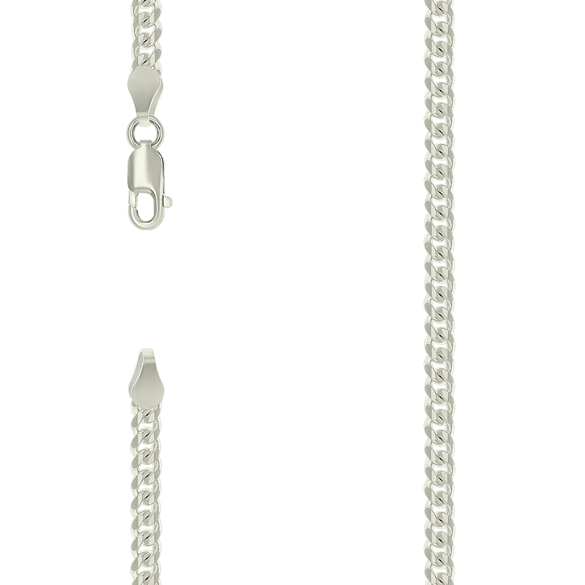 925 Silver Solid Miami Cuban Chain 3.5mm-20"
