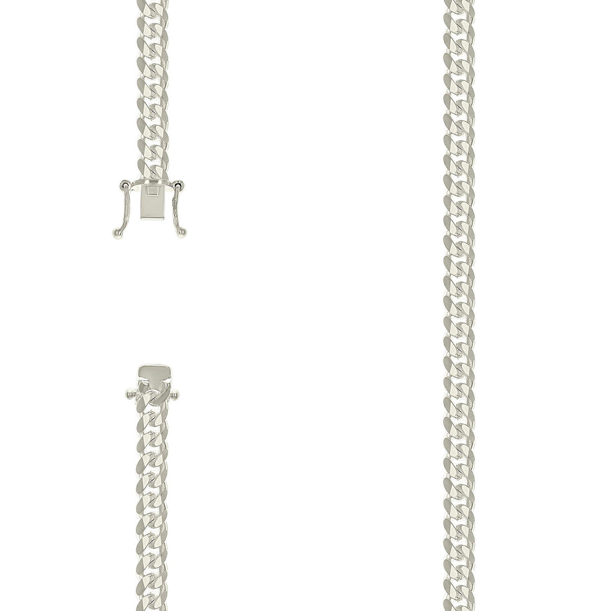 925 Silver Solid Miami Cuban Chain 6.3mm-18"