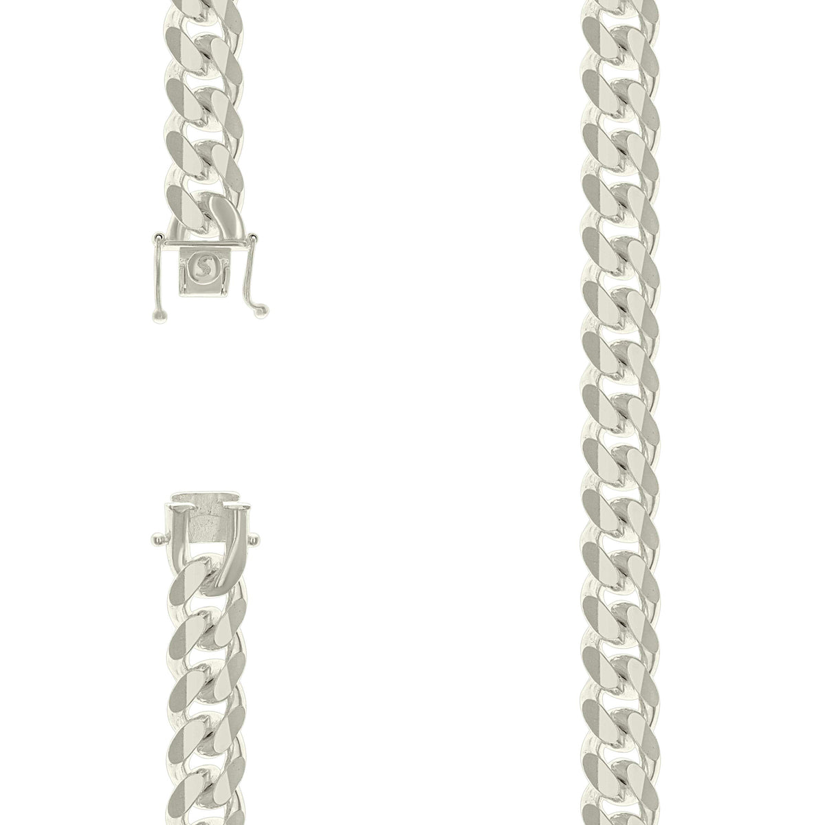 925 Silver Solid Miami Cuban Chain 11.8mm-20"