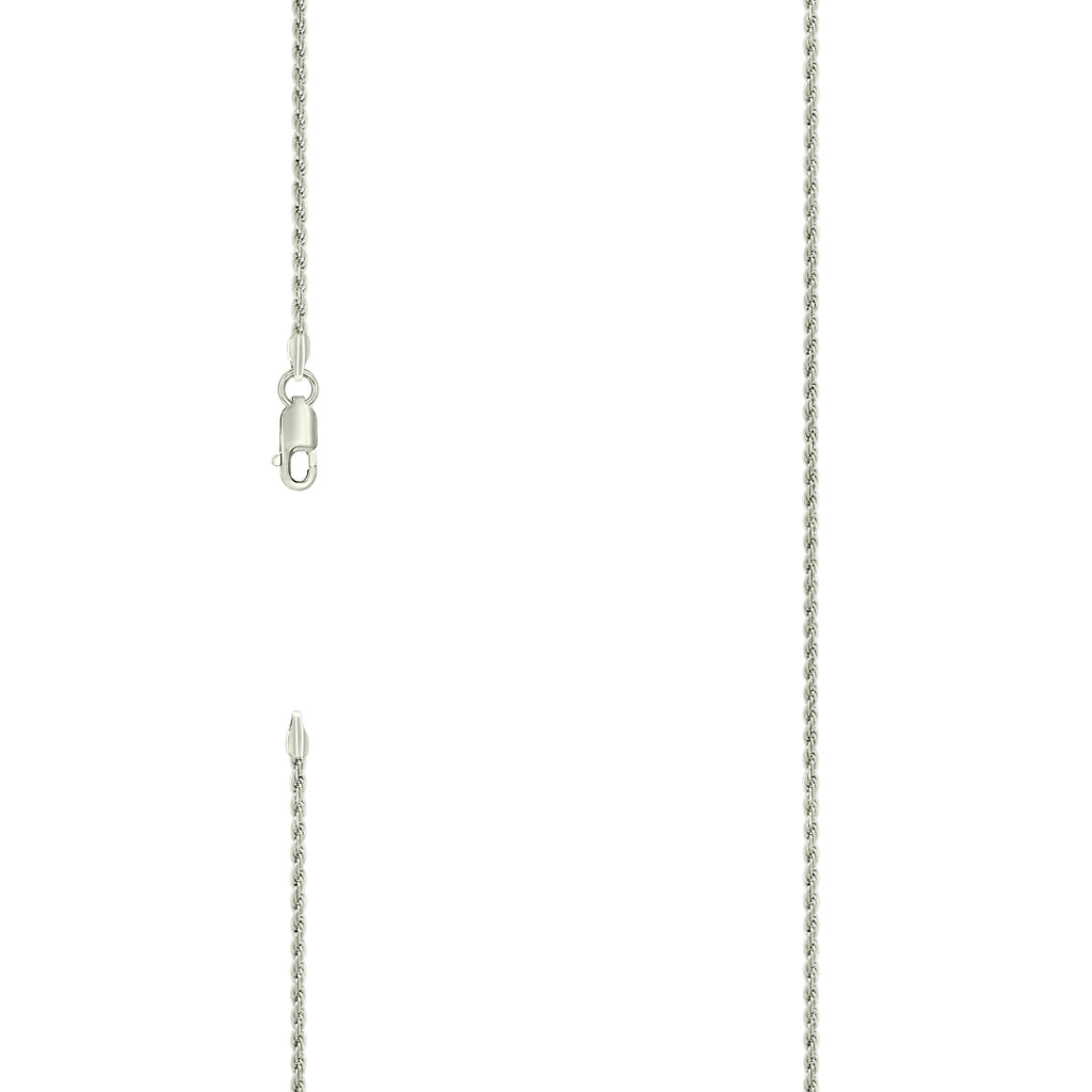 925 Silver Solid Rope Chain 1.5mm-22"