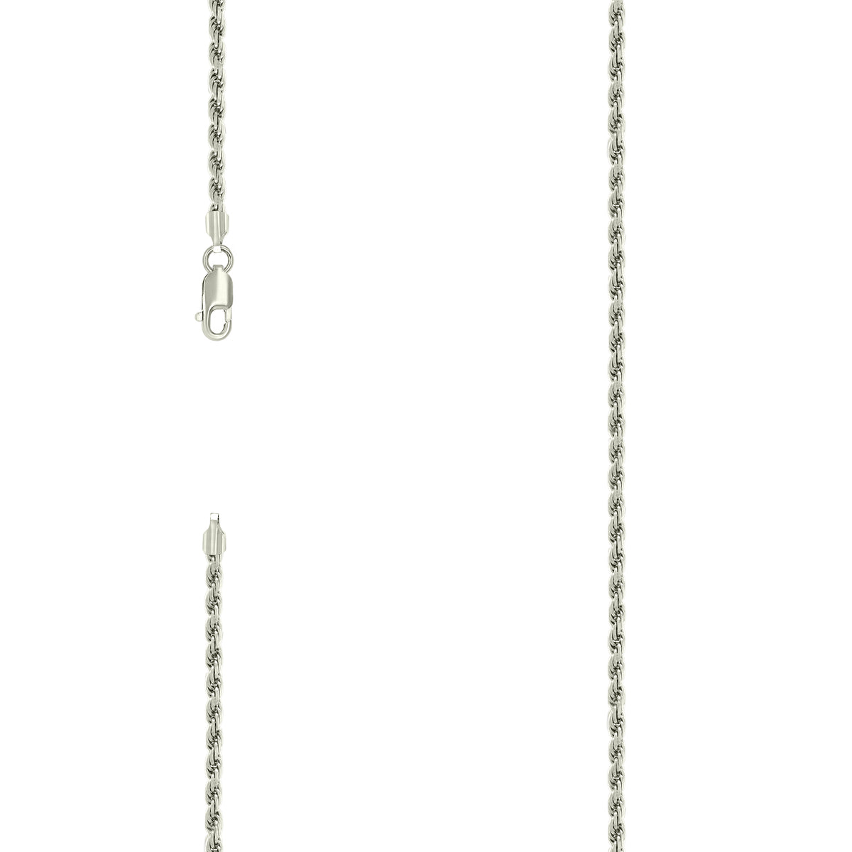 925 Silver Solid Rope Chain 2.5mm-22"