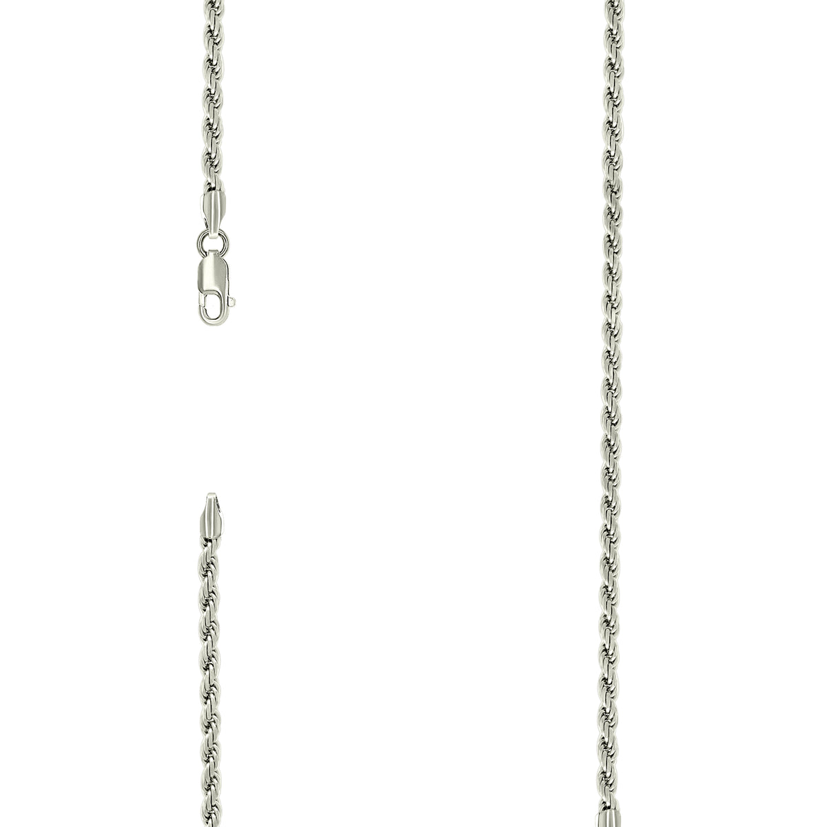 925 Silver Solid Rope Chain 3mm-24"
