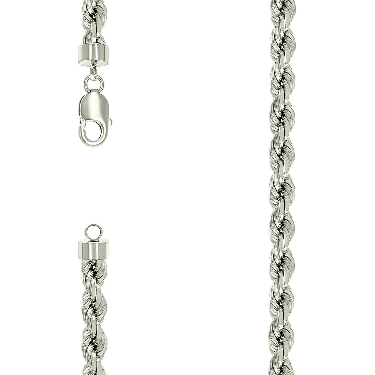 925 Silver Solid Rope Chain 7.5mm