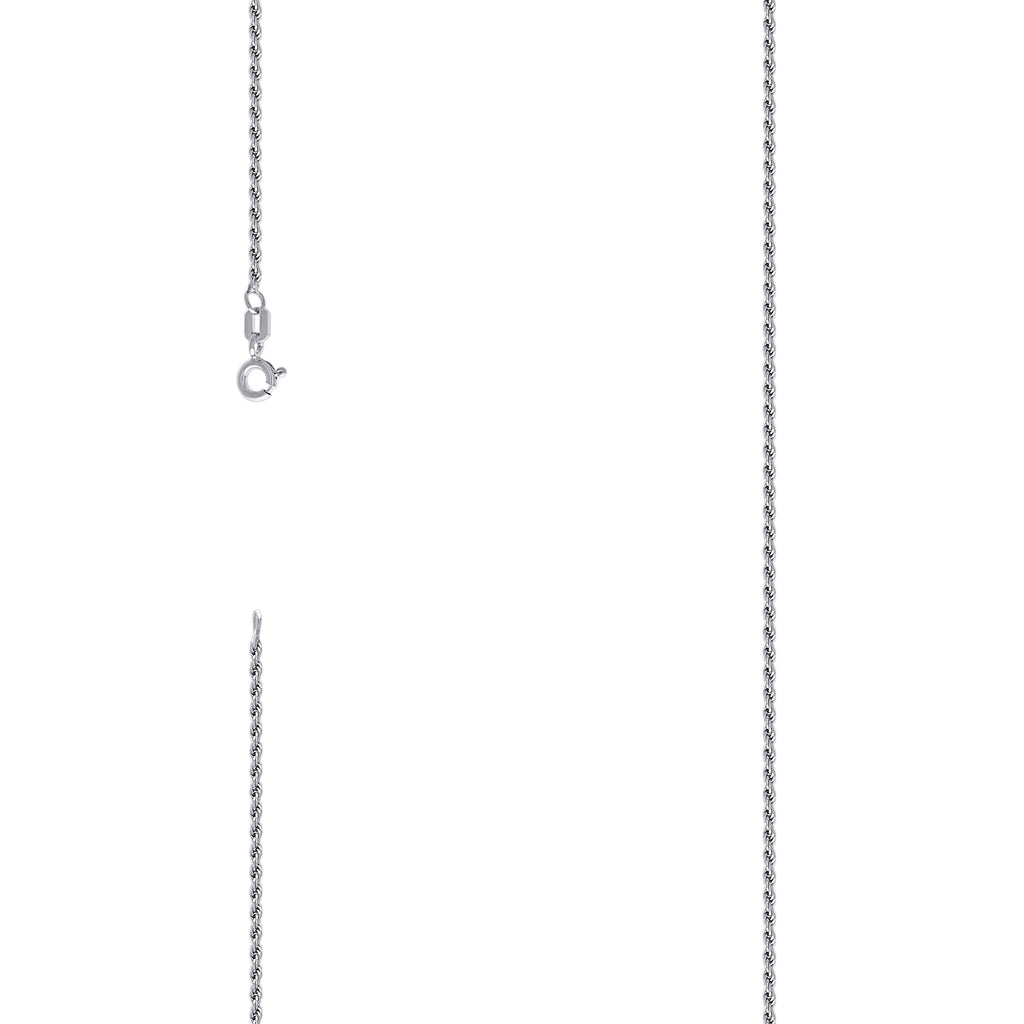 925 Silver Solid Rope Chain 0.5mm-18"