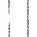 925 Silver Solid Rope Chain 7mm-8"