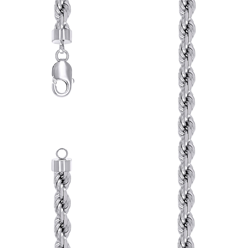 925 Silver Solid Rope Chain 7.5mm-9"