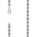 925 Silver Solid Rope Chain 7.5mm-9"