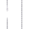 925 Silver Hollow Rope Chain 4.8mm-9"