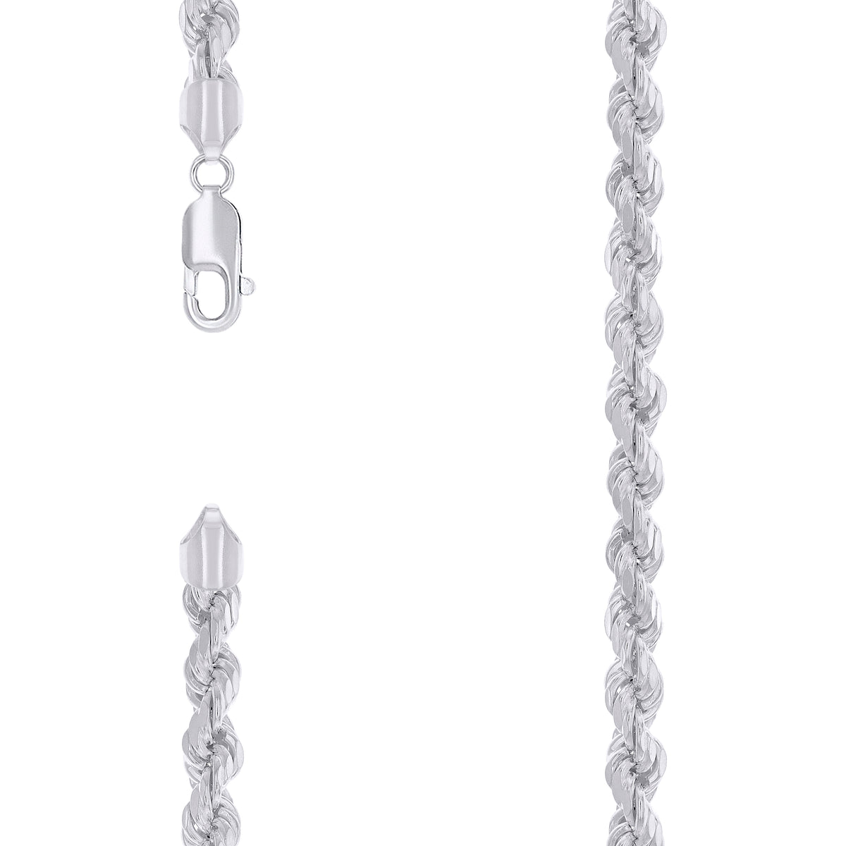 925 Silver Hollow Rope Chain 5.3mm-26"