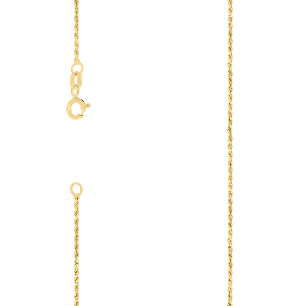 925 Silver Solid Rope Chain 0.5mm-8"