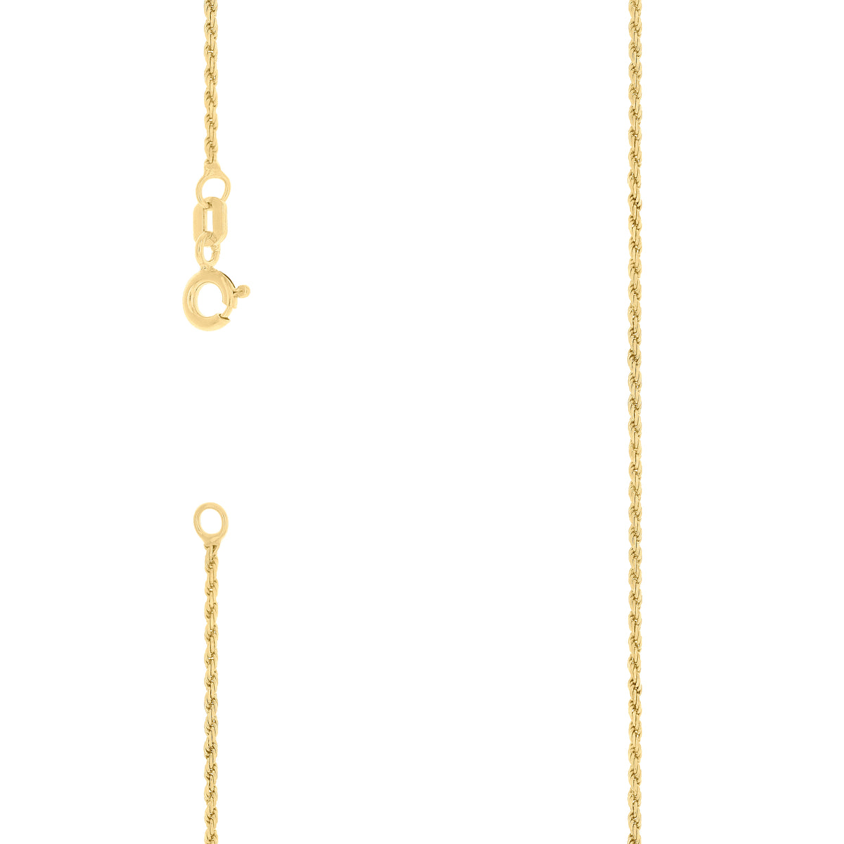 925 Silver Solid Rope Chain 0.5mm-8"