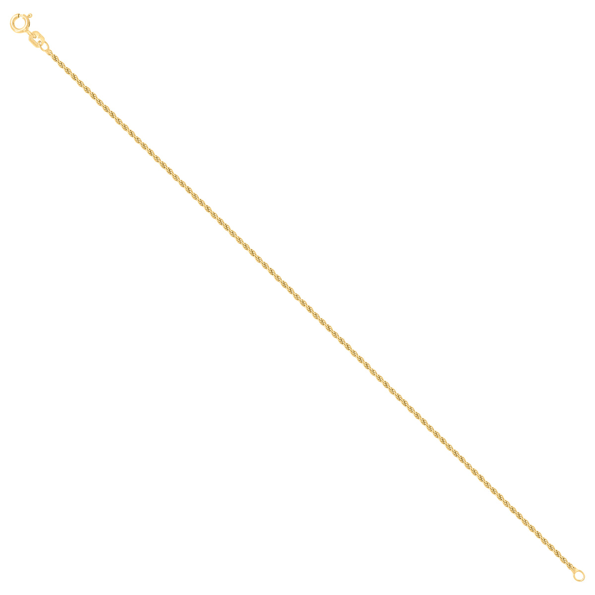 925 Silver Solid Rope Chain 1mm-9"