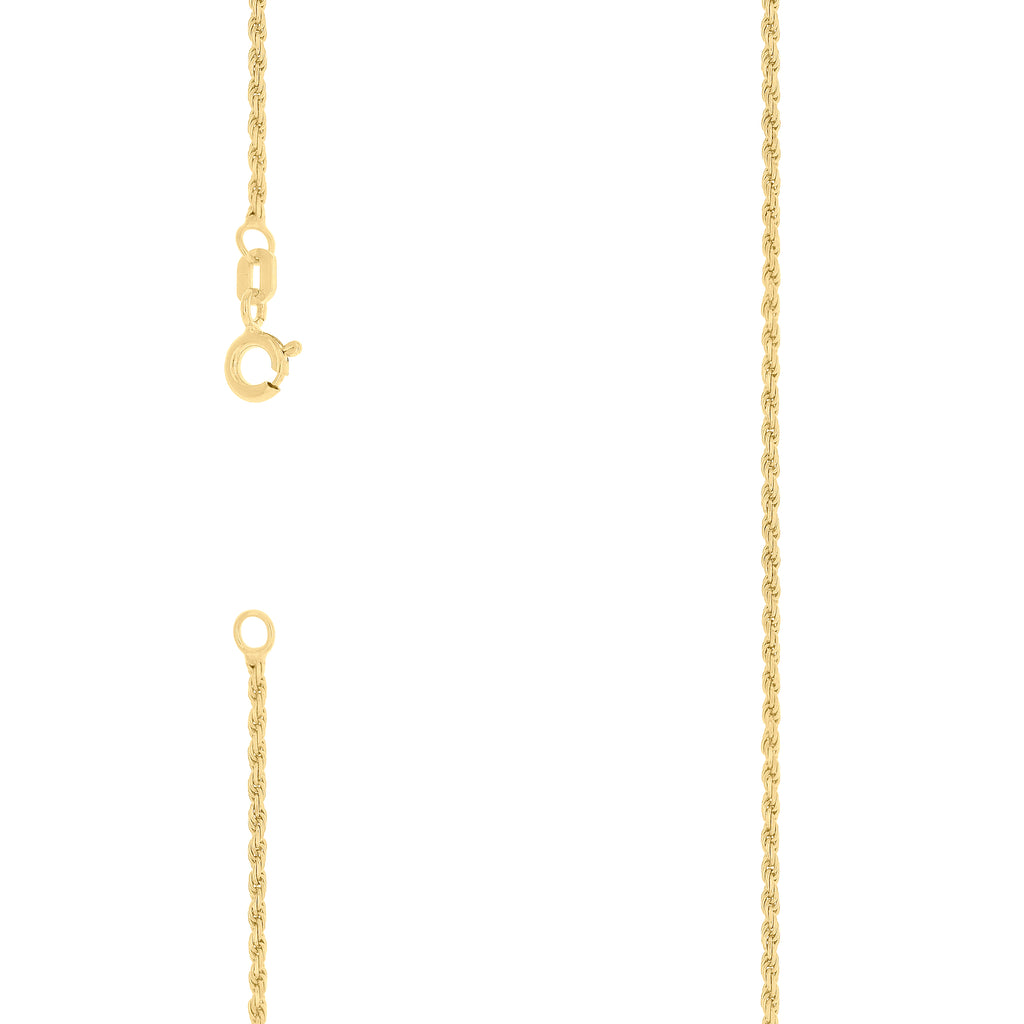 925 Silver Solid Rope Chain 1mm14"