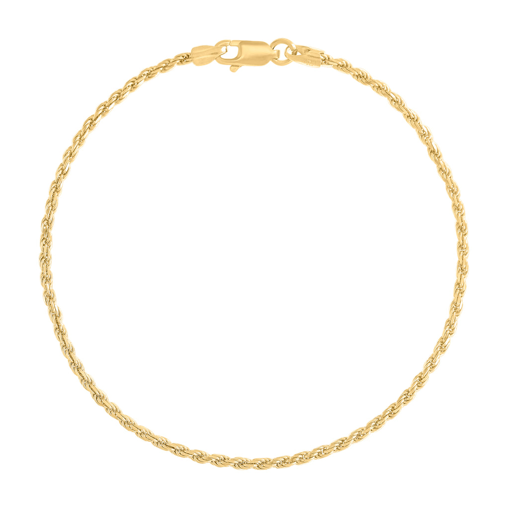 925 Silver Solid Rope Chain 1.5mm-9"