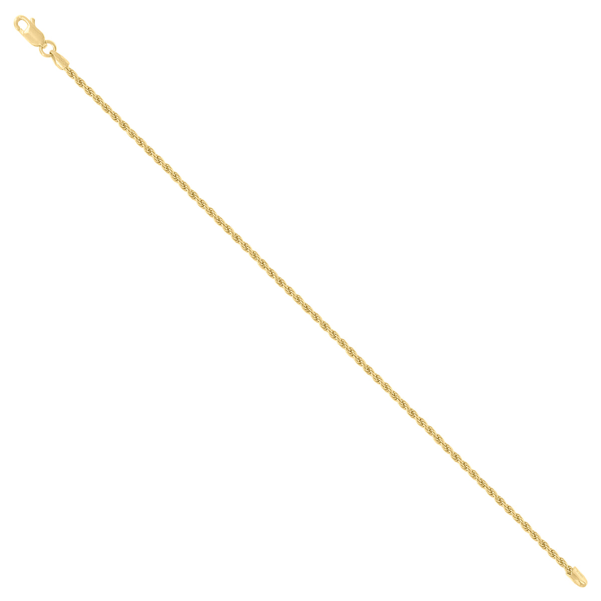 925 Silver Solid Rope Chain 1.5mm-9"