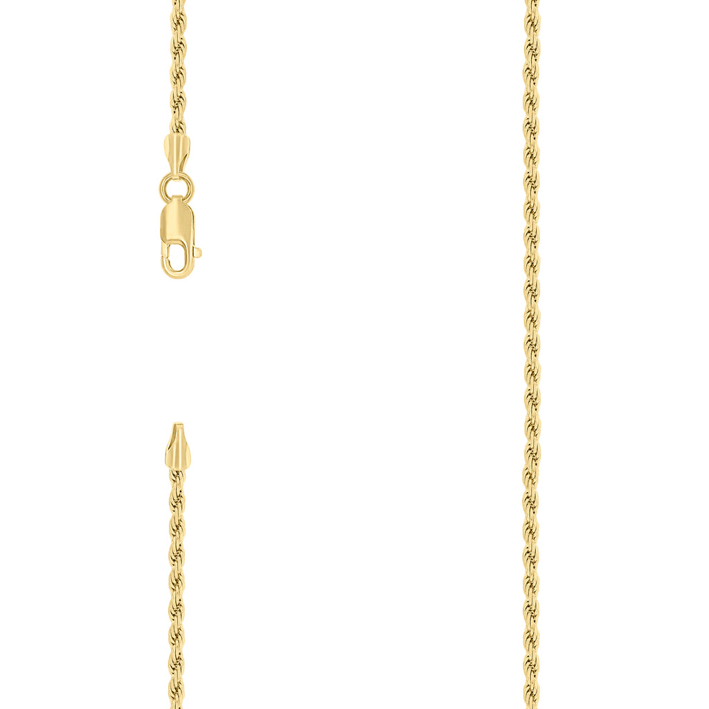 925 Silver Solid Rope Chain 2mm-9"