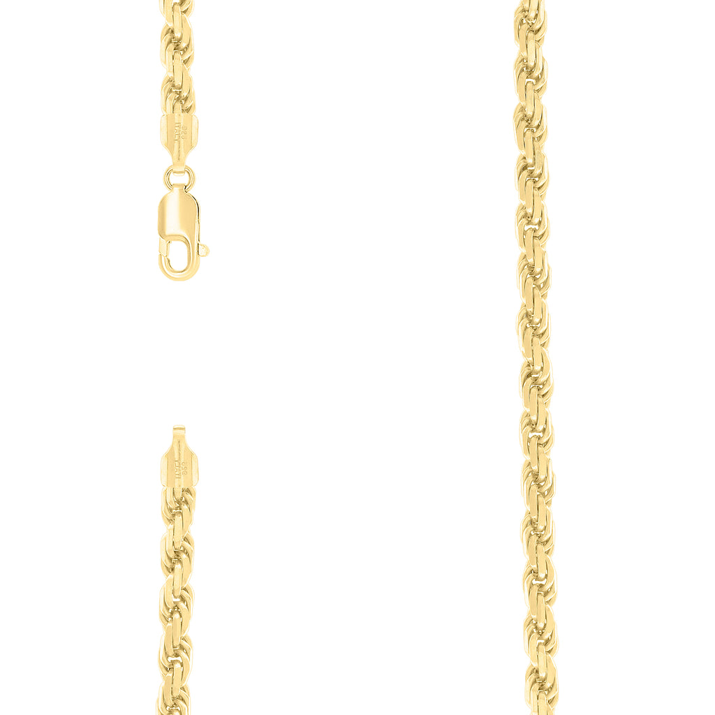 925 Silver Solid Rope Chain 5mm-9"