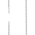 925 Silver Hollow Rope Chain 3mm-8"
