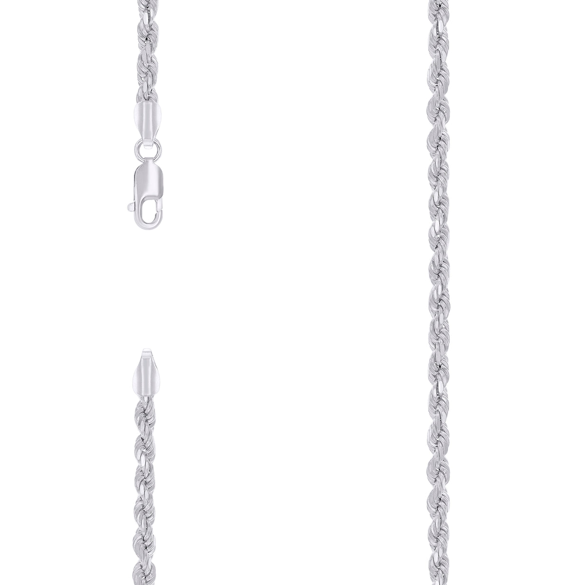 925 Silver Hollow Rope Chain 3.5mm-18"
