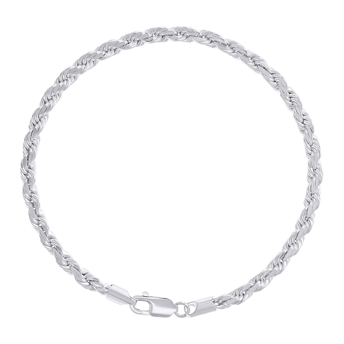 925 Silver Hollow Rope Chain 4mm-22"