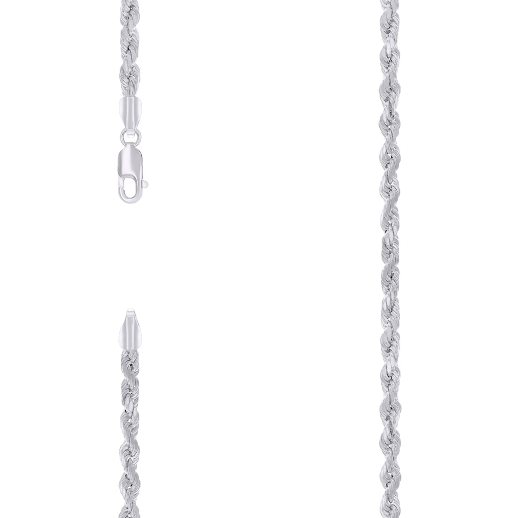 925 Silver Hollow Rope Chain 4mm-18"