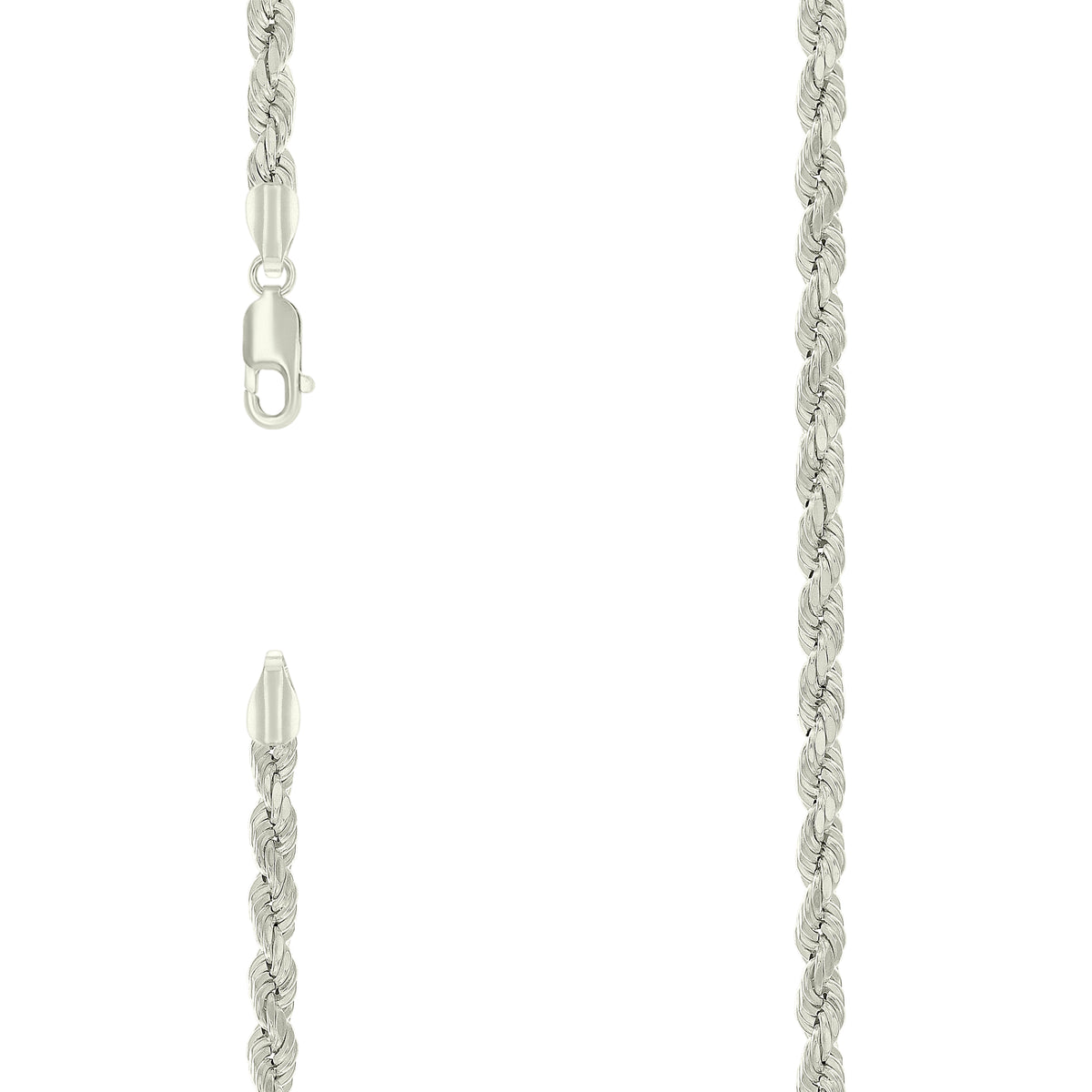 925 Silver Hollow Rope Chain 4.8mm-8"